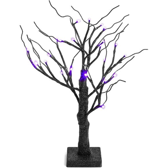 Black Wire Tree with White Lights Battery Powered Bend to Shape Holiday Gift NEW - Picture 2 of 6